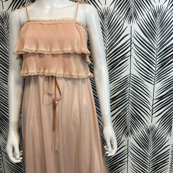 Vintage 1970’s Ruffle Maxi Dress, Vicky Vaughn - image 2