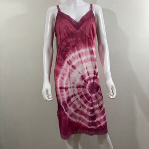 Vintage Slip Dress , Pink Tie Dye Slip Dress, Vintage Vanity Fair Lingerie, Size Large