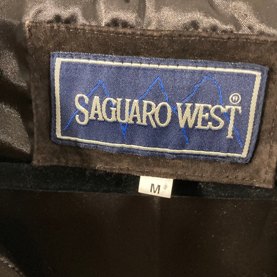 Vintage Brown Leather Vest, Shangaro West Suede T… - image 7