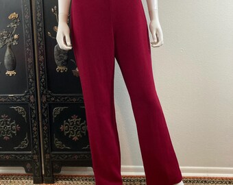 Vintage 1990’s Burgundy Wool Pants, Ann Taylor Size 8