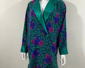 Luxurious Vintage Magenta Satin Robe by Anthony Richards Size L Elegant Classic Full length Nightwear Collectible Retro Loungewear Etsy