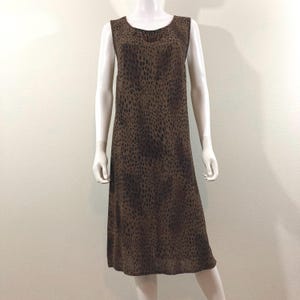 Vintage 1990’s Animal Print Midi Dress, Nina Piccalino Size Large