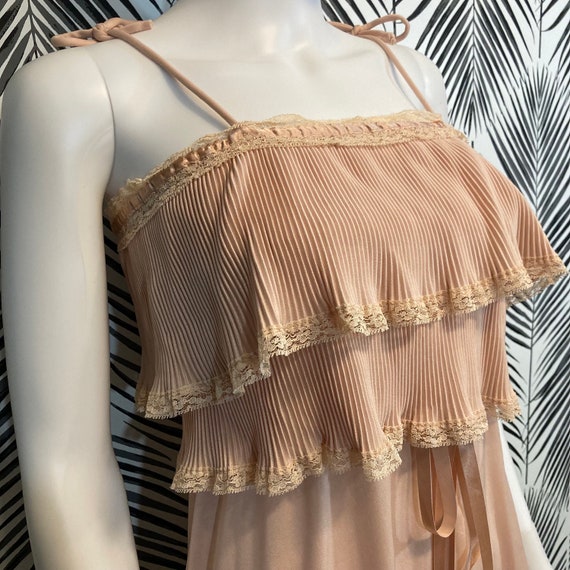 Vintage 1970’s Ruffle Maxi Dress, Vicky Vaughn - image 3