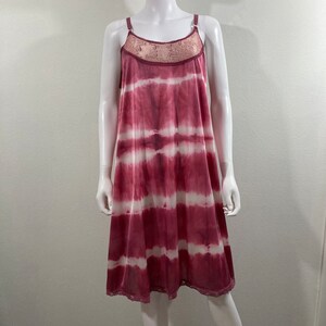 Vintage Slip Dress , Pink Tie Dye Slip Dress, Vintage Sears “the doesn’t slip” Lingerie, Size XL