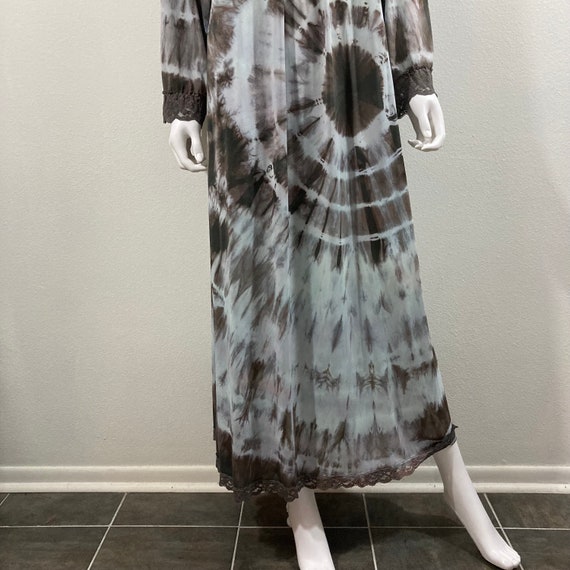 Vintage House Dress, Tie Dye Loungwear Dress, Nig… - image 3