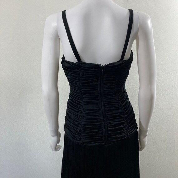 Vintage 1980’s Black Fringe Midi Dress, Little Bl… - image 3