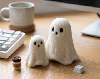 Needle Felting Kit Ghost DIY Craft Set for Beginners Halloween Decor Spooky Gift for Her Stress Relief Hobby