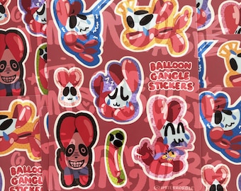 Feuille d'autocollants pour chiens, ballons TADC