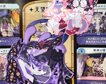 Autocollants croisés en vinyle scintillant TADC x Madoka Magica