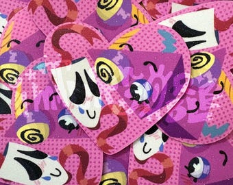 TADC Abstragedy Glitter Heart Vinyl Stickers