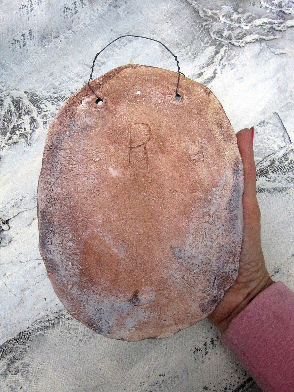 Pottery Face Mask Sculpture Wall Hanging 7.75 x Etsy