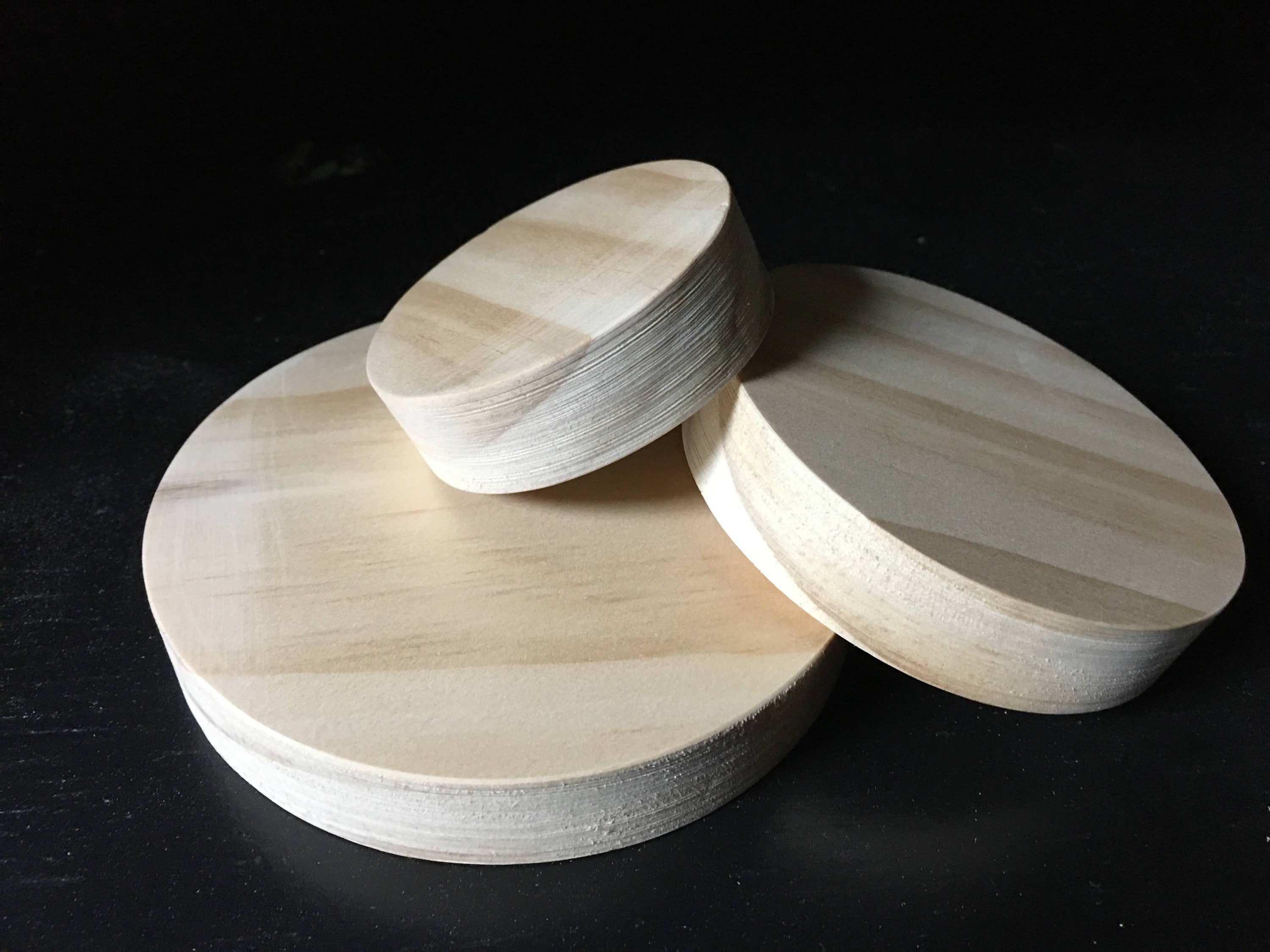 Natural Wood 3 Round Wood Discs Tree Bark Wooden - Temu