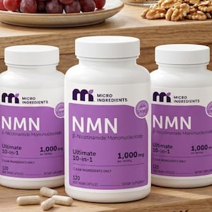 NMN Complex 1,000mg Per Serving, 60 Veggie Capsules | 10-in-1 with Daily Wellness Routine | Plant-Based Supplement