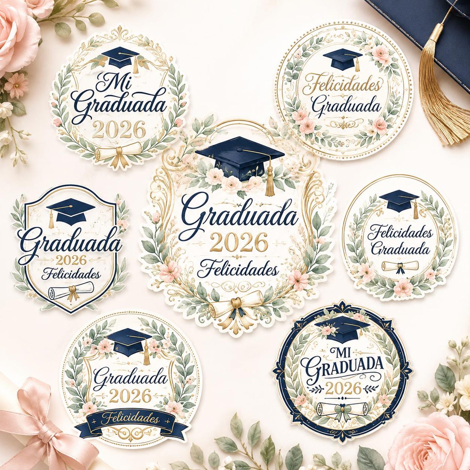 Graduada 2026 PNG Español, Felicidades Graduada SVG para Cricut ...