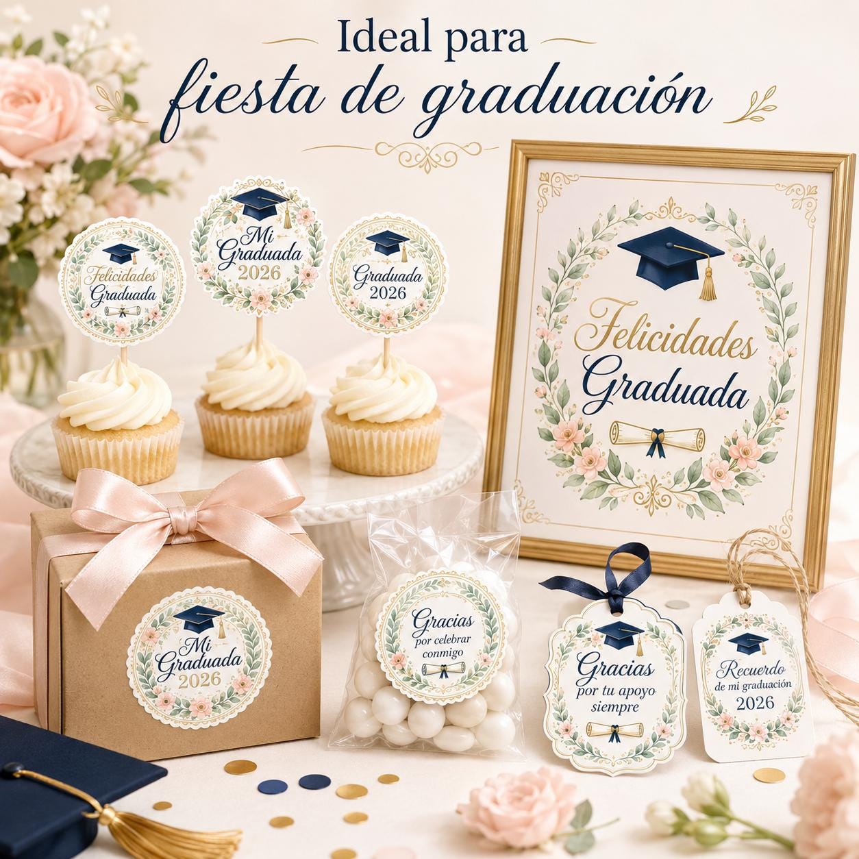 Graduada 2026 PNG Español, Felicidades Graduada SVG para Cricut ...