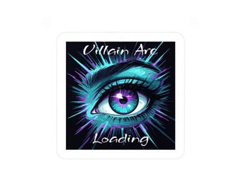 Mystic Blue Eye Kiss-Cut Vinyl Decal | Neon Eyeball Sticker