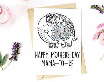 Tarjeta de felicitación del Día de la Madre - Feliz Día de las Madres de Bump - Mama to Be