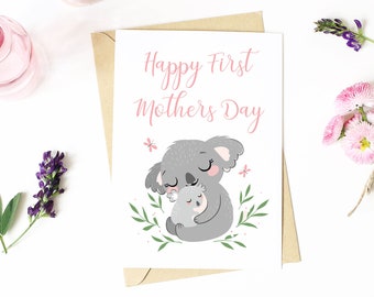 Mothers Day Greeting Card - Mum, Mummy, Mother, Happy First Mothers Day Card - First Mothers Day