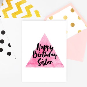 Sister Happy Birthday Greeting Card - Sis, Step-Sister, Sister, Half-Sister