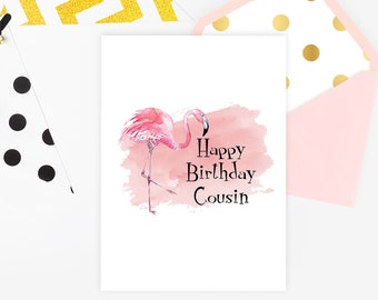 Carte de salutation de joyeux anniversaire de cousin