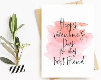 Biglietto d'auguri di San Valentino felice, biglietto di San Valentino, biglietto di San Valentino per il miglior amico, bestie