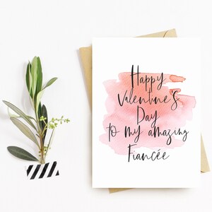Carte de salutation heureuse de jour de Valentines, carte de jour de Valentines, carte de jour de Valentines pour la fiancée
