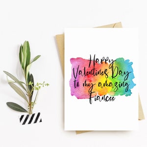 Carte de salutation heureuse de jour de Valentines, carte de jour de Valentines, carte de jour de Valentines pour la fiancée