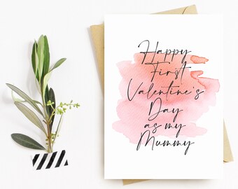 Buon primo San Valentino come il mio biglietto d'auguri della mamma, biglietto di San Valentino, biglietto di San Valentino