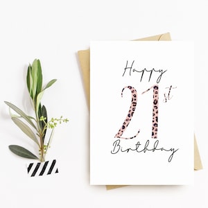 Bonne carte d’anniversaire 21e - Vingt et une première célébration - 21