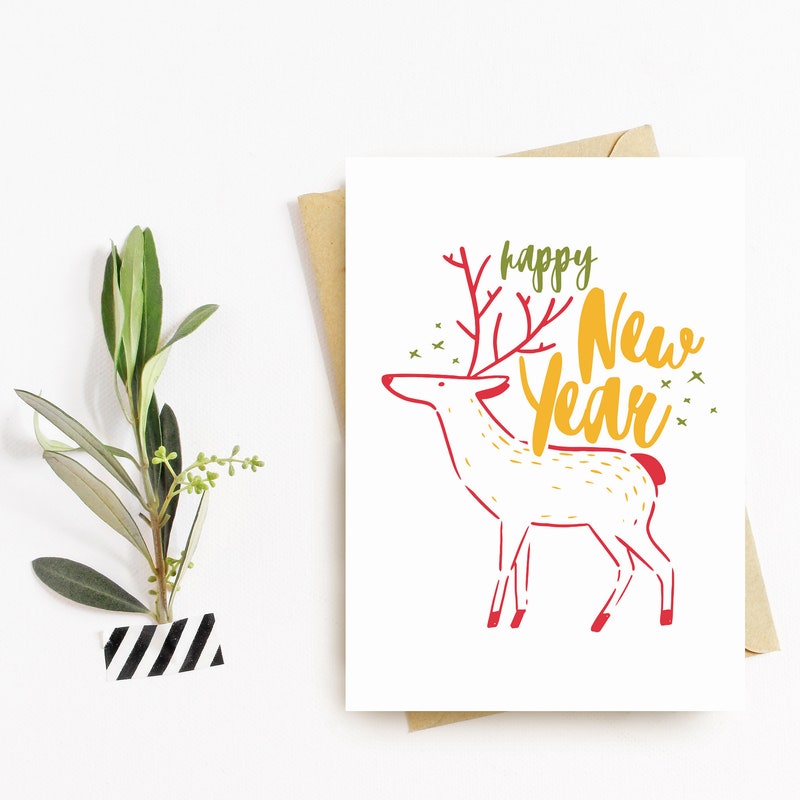 New Year Cards - Etsy
