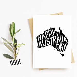 Happy Australia Day Greetings Card. Australia Day Card. Carte personnalisable