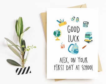 Back to School Card Good Luck Card Good Luck School Tiger - Etsy