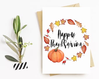 Happy Thanksgiving Card - Remerciez, remerciez