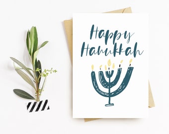 Carta Happy Hanukkah personalizzata, Happy Hanukkah Card, Hanukkah Card, Happy Hanukkah, ebraica, Hanukkah