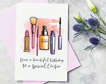 Biglietto d'auguri personalizzato per il make up happy birthday - Cugino