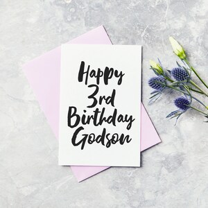 Troisième carte de vœux d’anniversaire - God Son Happy 3rd Birthday Card