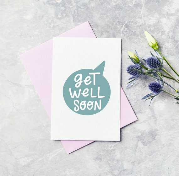 Get Well Soon Greeting Card Social Distancing Card - Etsy