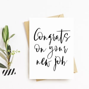 Bonne chance dans votre nouvelle carte d’emploi - Vous souhaitant la meilleure carte de chance, carte de départ, carte d’adieu, carte pour le départ, au revoir et bonne chance