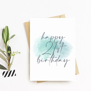 Bonne carte d’anniversaire du 21e anniversaire - Vingt premières célébrations