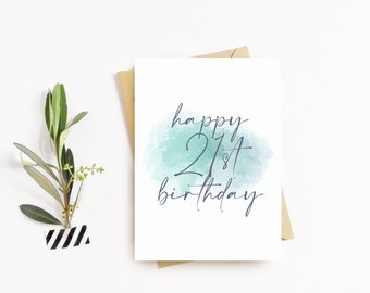 Happy 21st Birthday Card - Twenty First Celebration