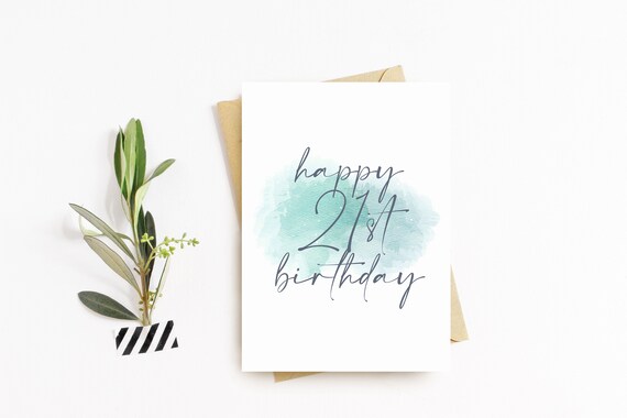 Happy 21st Birthday Card - Twenty First Celebration