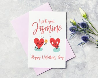 Personalised Valentines Day Greeting Card - Love, Couple