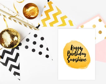 Happy Birthday Sunshine Card Greeting Card - Customizable, Personalised