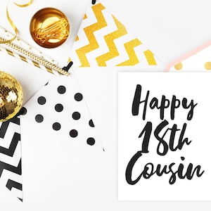 Carte de vœux du dix-huitième anniversaire - Cousin Happy 18th Birthday Card