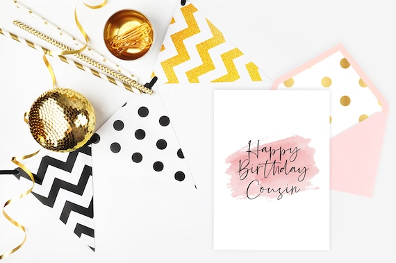 Carte De Salutation De Joyeux Anniversaire De Cousin Etsy Canada