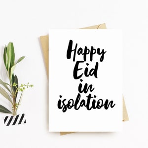 Eid Mubarak Greetings Card. Personalised Eid Card. Customizable Card