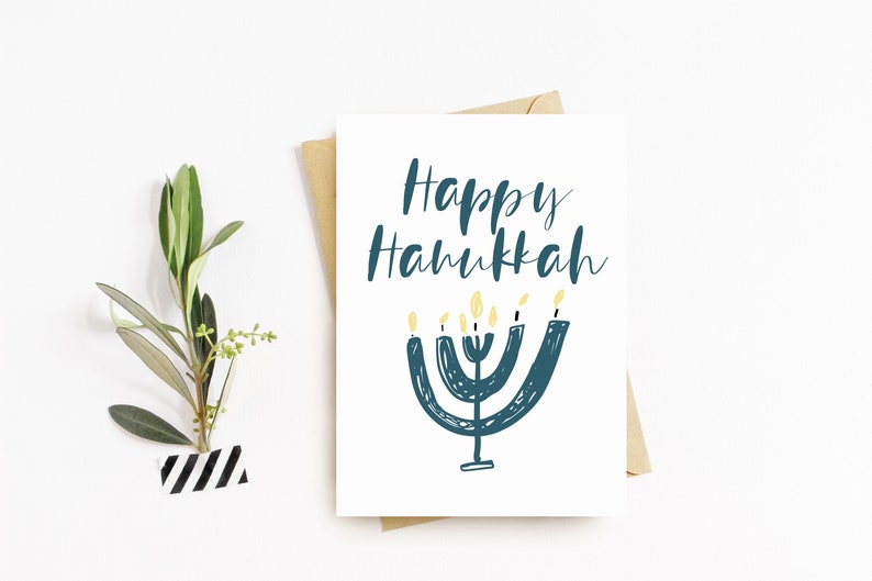 Personalised Happy Hanukkah Card, Happy Hanukkah Card, Hanukkah Card, Happy Hanukkah, Jewish, Hanukkah image 1