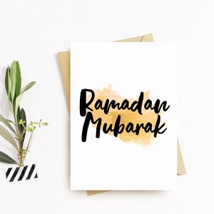 Ramadan Mubarak Greetings Card. Personalised Ramadan Card. Customizable Card