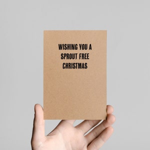 Drôle Kraft Recycled Christmas Card - Vous souhaitant un germe gratuit de Noel