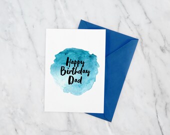 Birthday Greeting Card - Dad, Daddy, Grandad, Grandpa, Pops, Happy Birthday Card